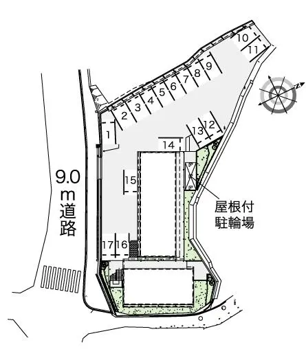 ★手数料０円★呉市焼山南１丁目　月極駐車場（LP）